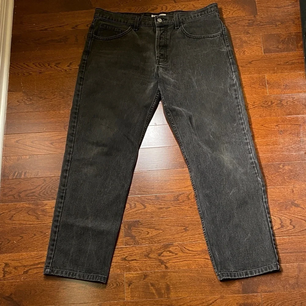 Vintage Guess Jeans Made in Canada Black Denim Men’s 90s Straight Leg 36x29 - Picture 2 of 13